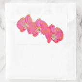 Roze waterverf schilderij rechthoekige sticker (Tas)