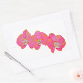 Roze waterverf schilderij rechthoekige sticker (Envelop)