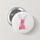 Roze waterverf schilderij ronde button 5,7 cm (Voorkant /achterkant)