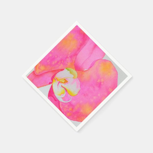 Roze waterverf schilderij servetten (Hoek)