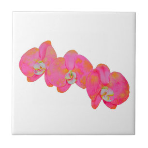 Roze waterverf schilderij tegeltje