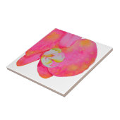 Roze waterverf schilderij tegeltje (Zijkant)