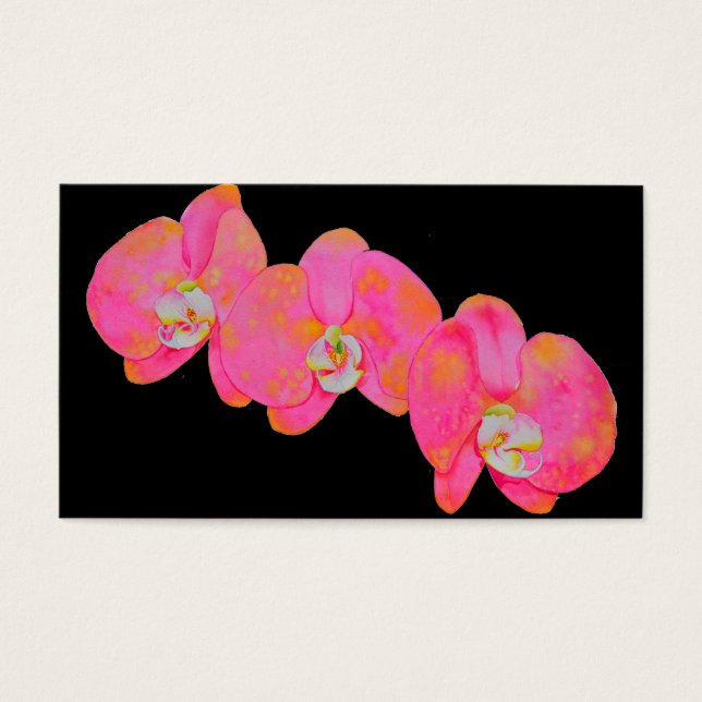 Roze waterverf schilderij visitekaartje (Voorkant)