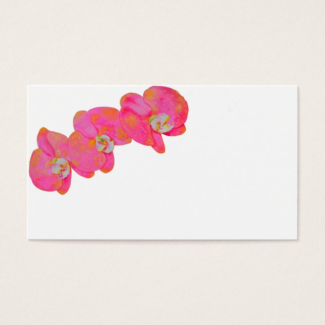 Roze waterverf schilderij visitekaartje (Voorkant)