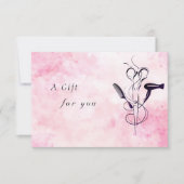 Roze Waterverf Schoonheidssalon cadeaubon (Voorkant)