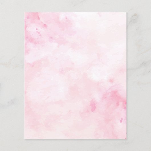 Roze Waterverf schoonheidssalon Flyer (Achterkant)