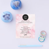 Roze Waterverf schoonheidssalon Flyer (Enkel)