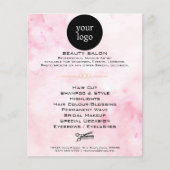 Roze Waterverf schoonheidssalon Flyer (Voorkant)