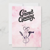 Roze Waterverf schoonheidssalon Grand Opening Kaart (Voorkant)