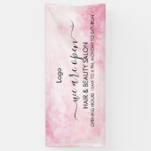 Roze Waterverf schoonheidssalon Spandoek (Verticaal)