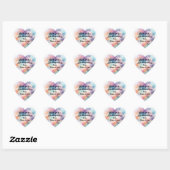Roze Waterverf script  Dank u Hart Sticker (Vel)