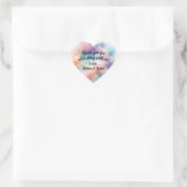 Roze Waterverf script  Dank u Hart Sticker (Tas)
