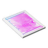 Roze Waterverf Scroll Planner Notitieblok (Schuin)