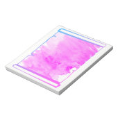 Roze Waterverf Scroll Planner Notitieblok (Linkerzijde)