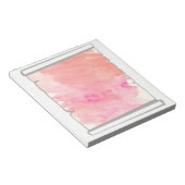 Roze Waterverf Scroll Scrapbooking Fun Notitieblok (Schuin)