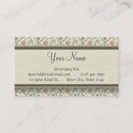 Roze Waterverf sinaasappelen, strips en monogram Visitekaartje