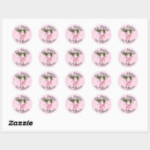  Roze Waterverf Sinterklaas Geen Peeking Ronde Sticker (Vel)