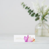 Roze Waterverf Skinny Visitekaartje (Staand voorkant)