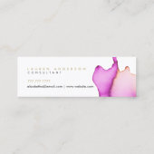 Roze Waterverf Skinny Visitekaartje (Achterkant)