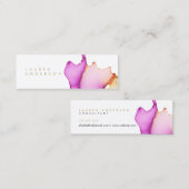 Roze Waterverf Skinny Visitekaartje (Voorkant / Achterkant)
