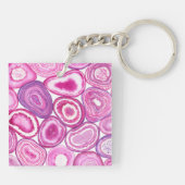 Roze waterverf sleutelhanger (Achterkant)