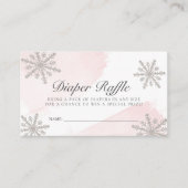 Roze Waterverf Snowflakes Informatiekaartje (Voorkant)