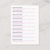 Roze Waterverf Soap Fragrance Logo Ingrediënten Visitekaartje (Achterkant)