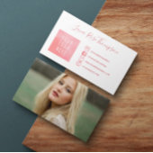 Roze Waterverf Sociale media Foto & Logo Visitekaartje