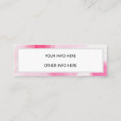 Roze Waterverf Sociale media Mini Visitekaartje (Achterkant)