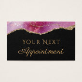 roze waterverf sparkle Appointcard Visitekaartje (Voorkant)