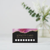 roze waterverf sparkle Loyalty Kaart Visitekaartje (Staand voorkant)