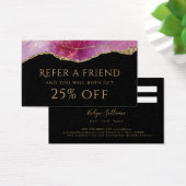 roze waterverf sparkle Verwijzing Kaart (Bureau)