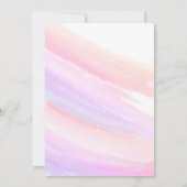 Roze Waterverf Spetterende Trouwkaart Kaart (Achterkant)