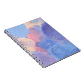 Roze waterverf spiraal foto notitieboek (80 pagina (Rechterzijde)