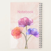 Roze Waterverf Spiral Notitieboek 5,5 x 8,5 inch (Achterkant)