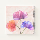 Roze Waterverf Spiral Notitieboek 8,5 x 8,5 inch (Achterkant)