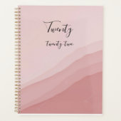 Roze Waterverf Spiral Planner (Voorkant)