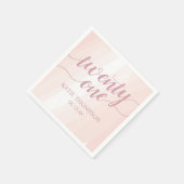 Roze Waterverf Splash 21ste verjaardag Servet (Hoek)