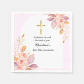 Roze Waterverf splash first-mededeling Servet (Voorkant)