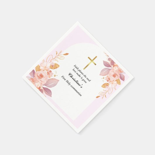 Roze Waterverf splash first-mededeling Servet (Hoek)