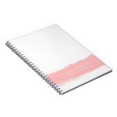Roze Waterverf Splash Gepersonaliseerd Notitieboek (Rechterzijde)