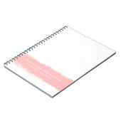 Roze Waterverf Splash Gepersonaliseerd Notitieboek (Linkerzijde)