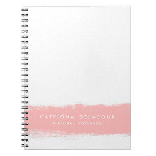 Roze Waterverf Splash Gepersonaliseerd Notitieboek