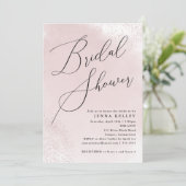 Roze Waterverf Splash, minimalistisch Vrijgezellen Kaart (Staand voorkant)