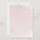 Roze Waterverf Splash, minimalistisch Vrijgezellen Kaart (Achterkant)