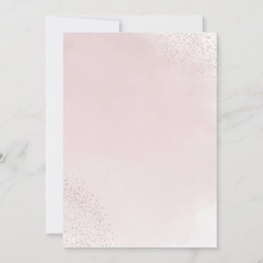 Roze Waterverf Splash, minimalistisch Vrijgezellen Kaart (Achterkant)