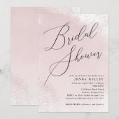 Roze Waterverf Splash, minimalistisch Vrijgezellen Kaart (Voorkant / Achterkant)