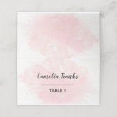 Roze Waterverf Splash Plaatskaartje (Buitenkant ongevouwen)