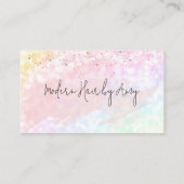 Roze Waterverf Spletters Benoeming Herinnering Visitekaartje (Achterkant)
