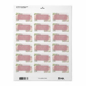 Roze Waterverf Spring Floral Wedding Address Labs Etiket (Full Sheet)